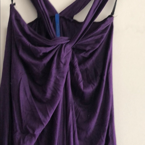 Purple Tunic with cross neck design - Picture 2 of 3